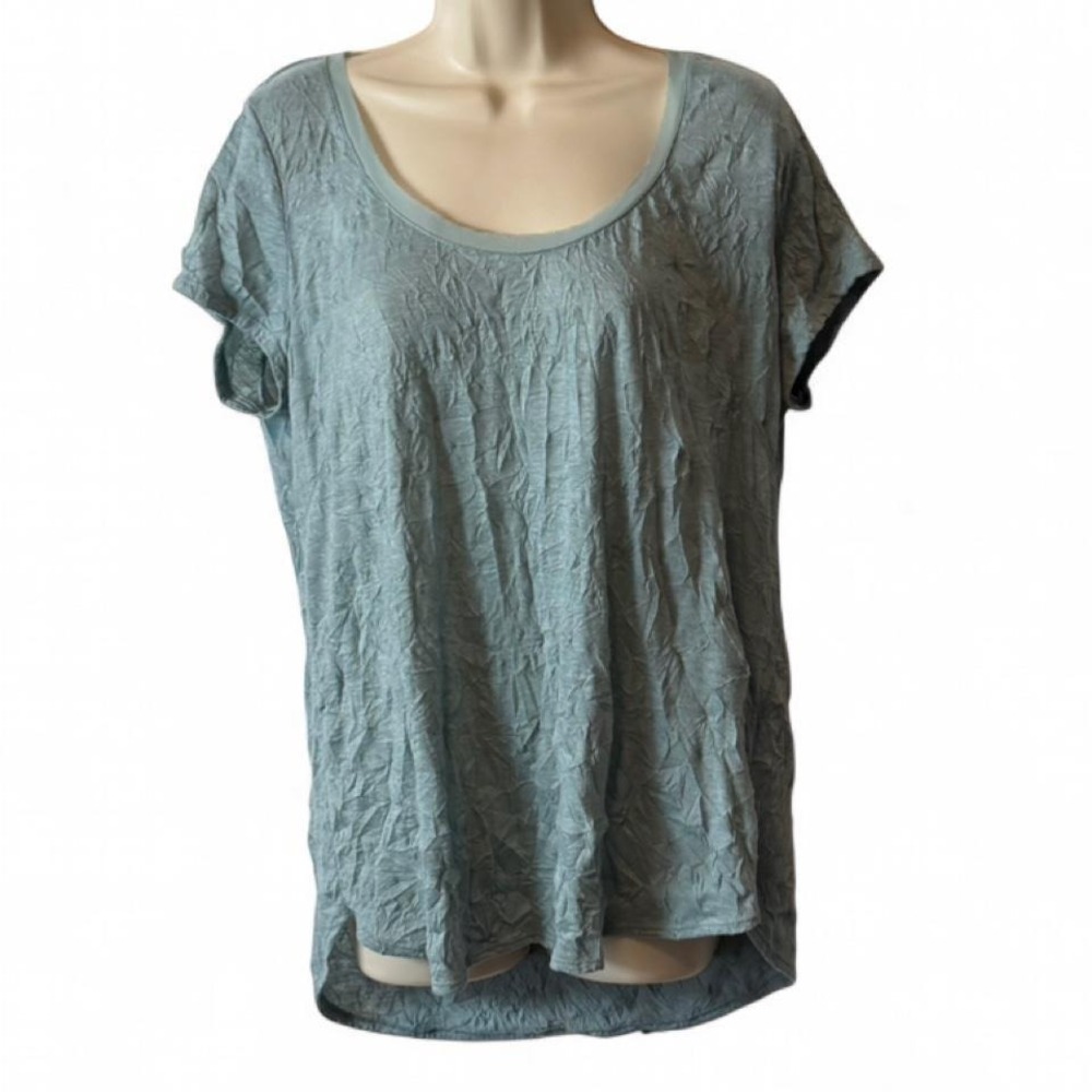 Simply Vera Vera Wang Sage Green‎ Crinkle Top, Women's  Size L